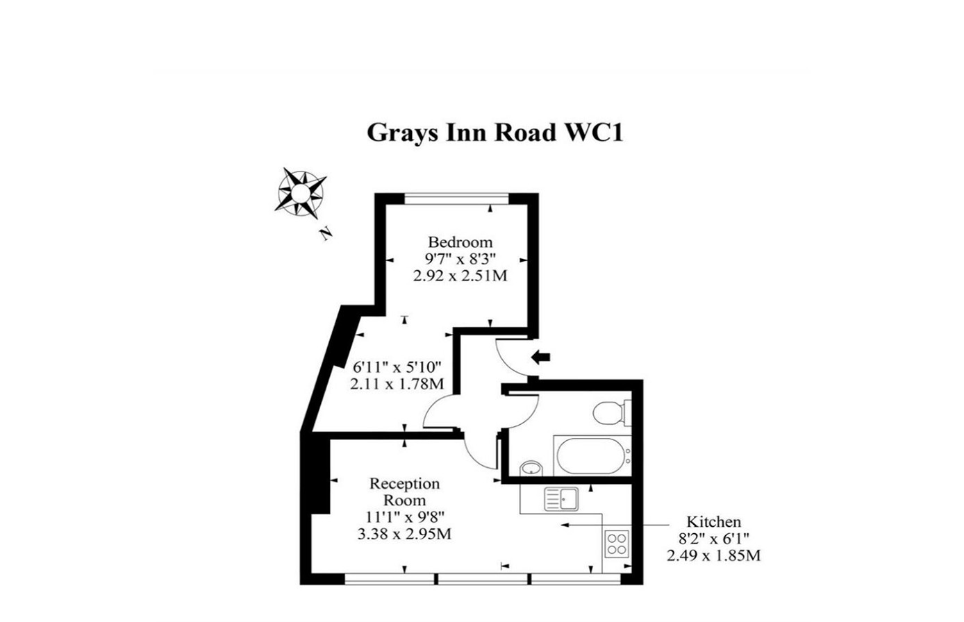 Russell Square｜Gray's Inn Road｜1B1B