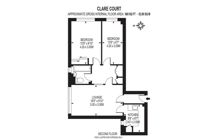 Russell Square｜Clare Court｜2B1B
