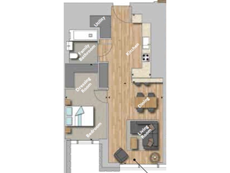 Canary wharf｜Hampton Tower 1611｜1B1B 已下