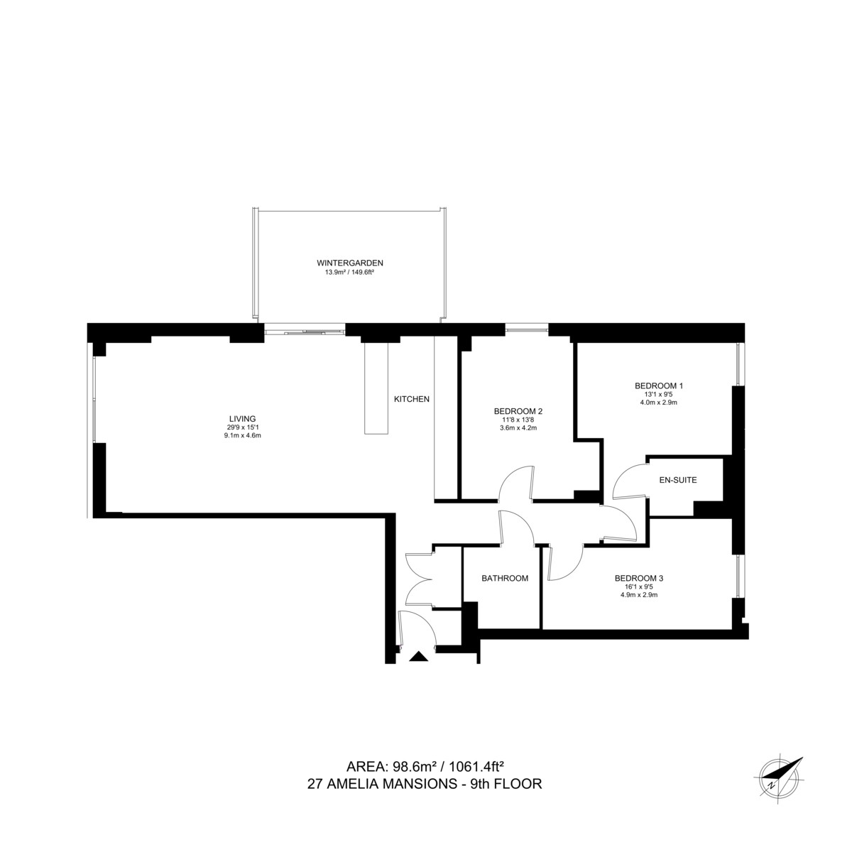 Stratford丨Amelia Mansions丨3B2B