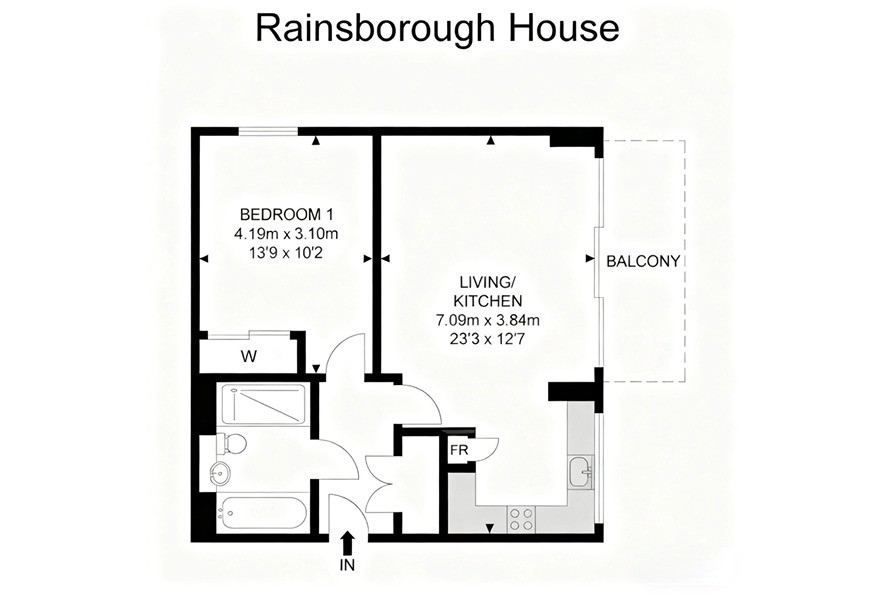 Putney丨Rainsborough House丨1B1B