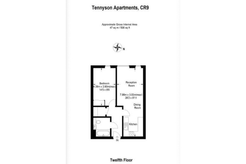 Croydon丨Tennyson Apartments丨1B1B