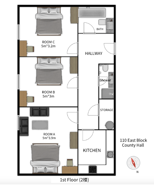 Waterloo｜County Hall, East Block｜3B2B