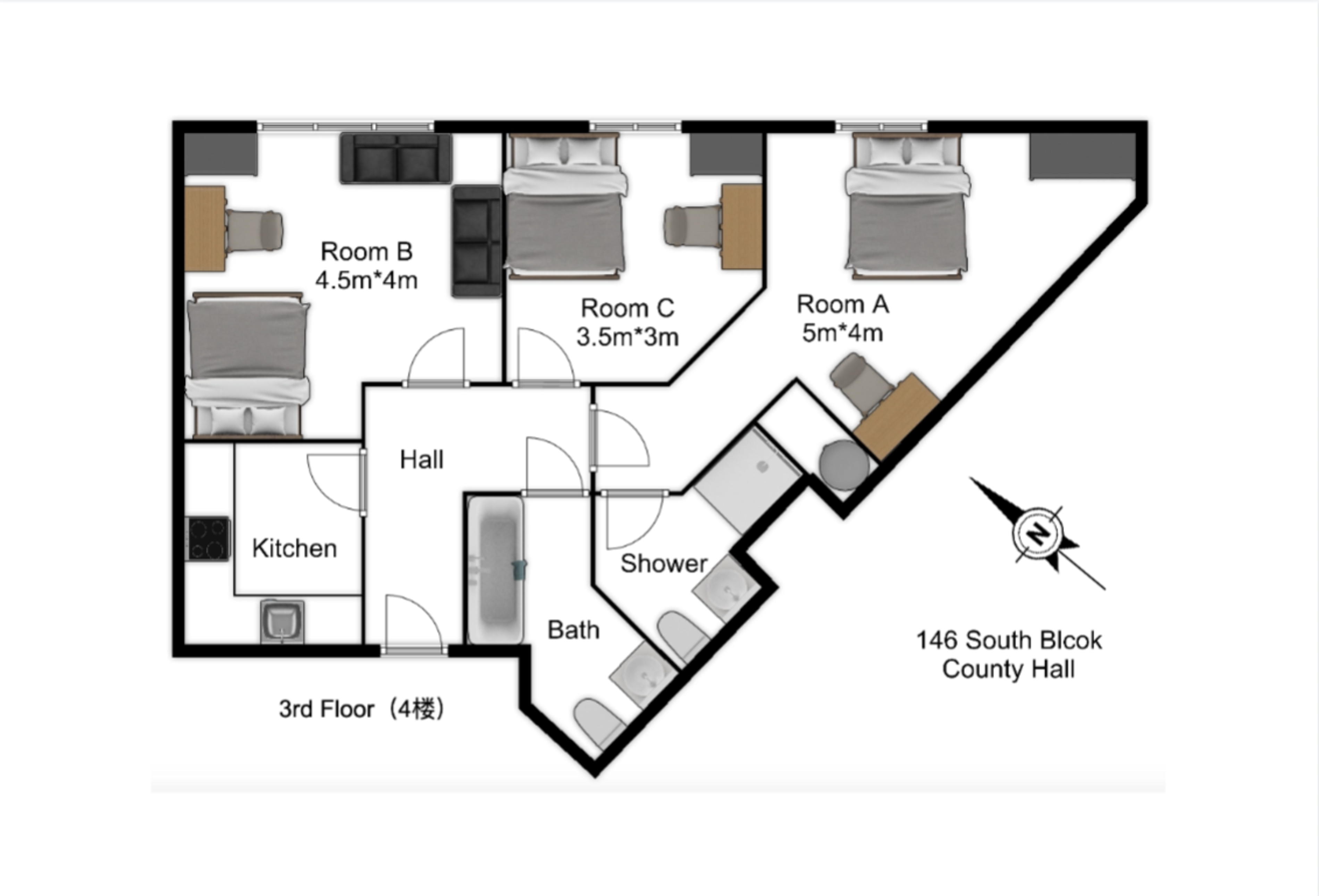 Waterloo｜County Hall, South Block｜3B2B