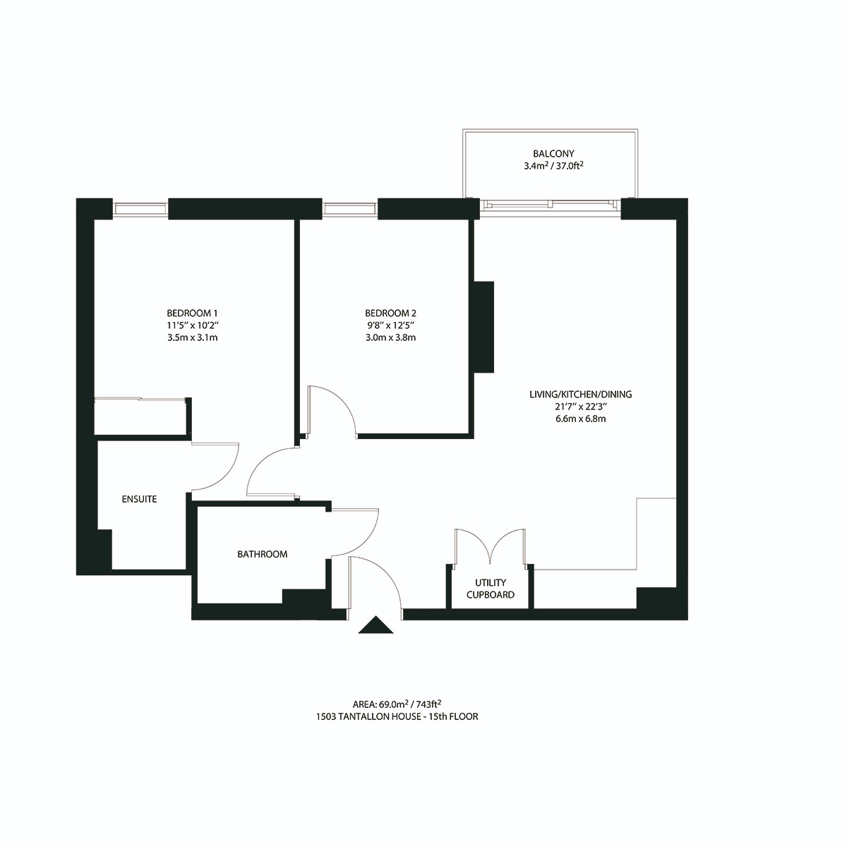 Elephant & Castle丨Tantallon House1503丨2B2B