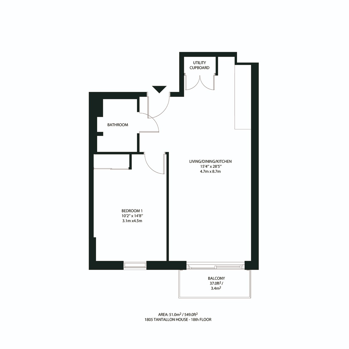 Elephant & Castle丨Tantallon House1805丨1B1B