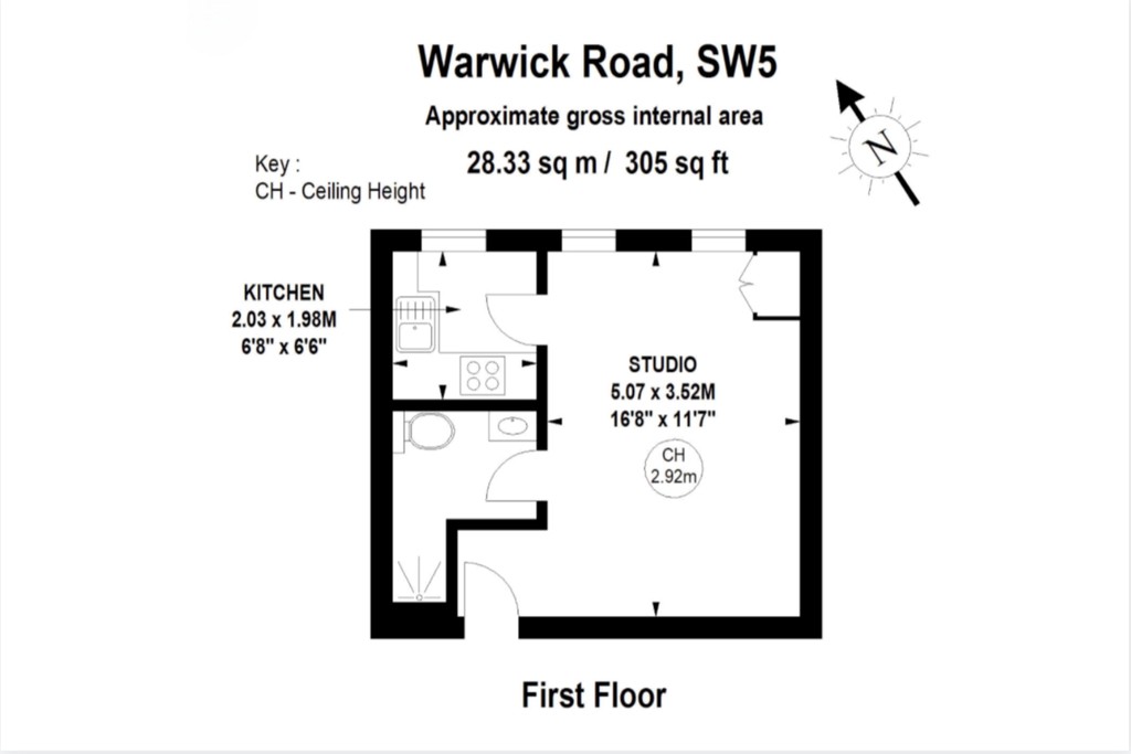 Earl’s Court丨Warwick Road Studio丨Studio已下