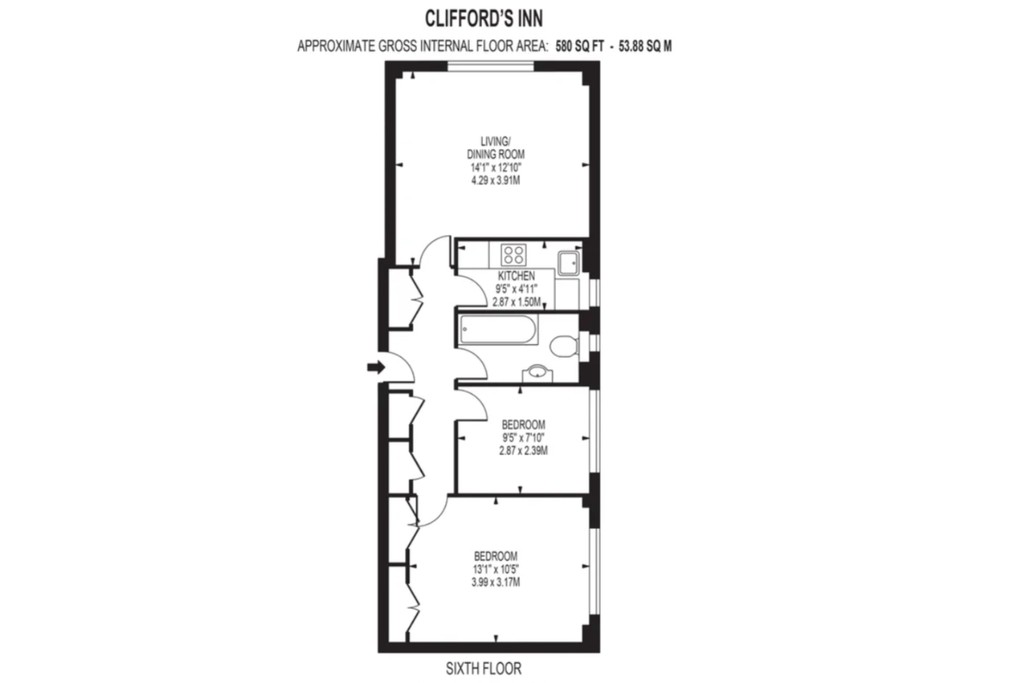 Holborn丨Cliffords Inn丨2B1B已下