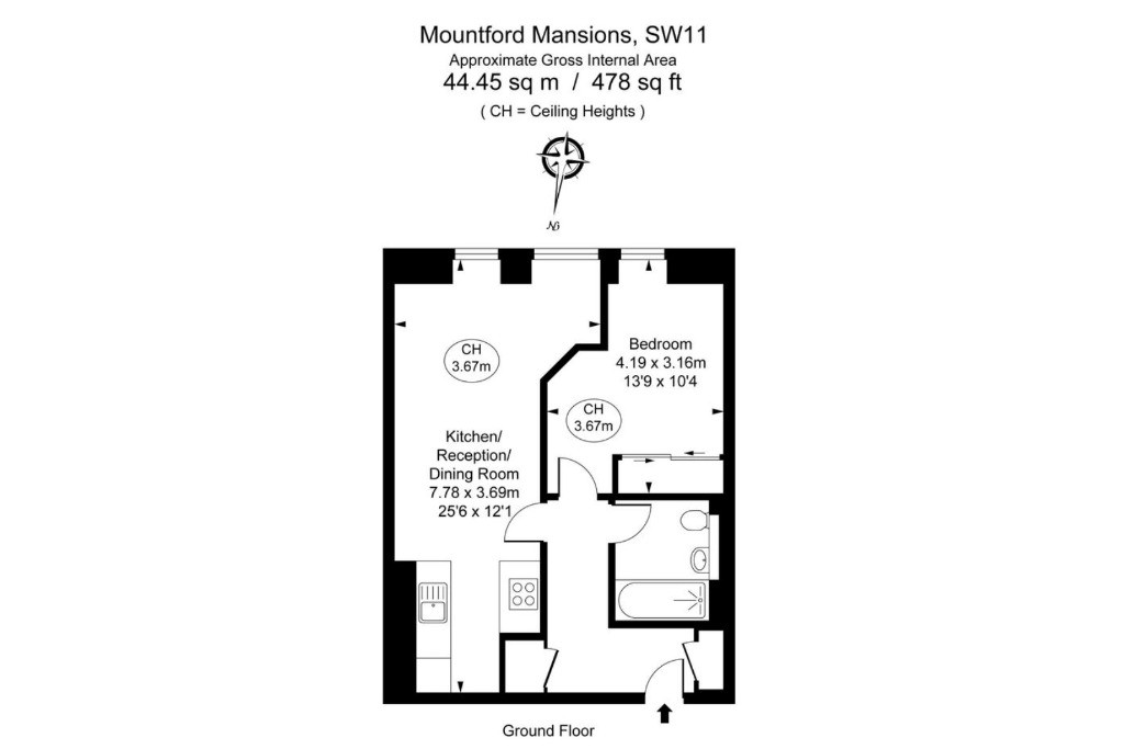 Battersea Park丨Mountford Mansions丨1B1B已下