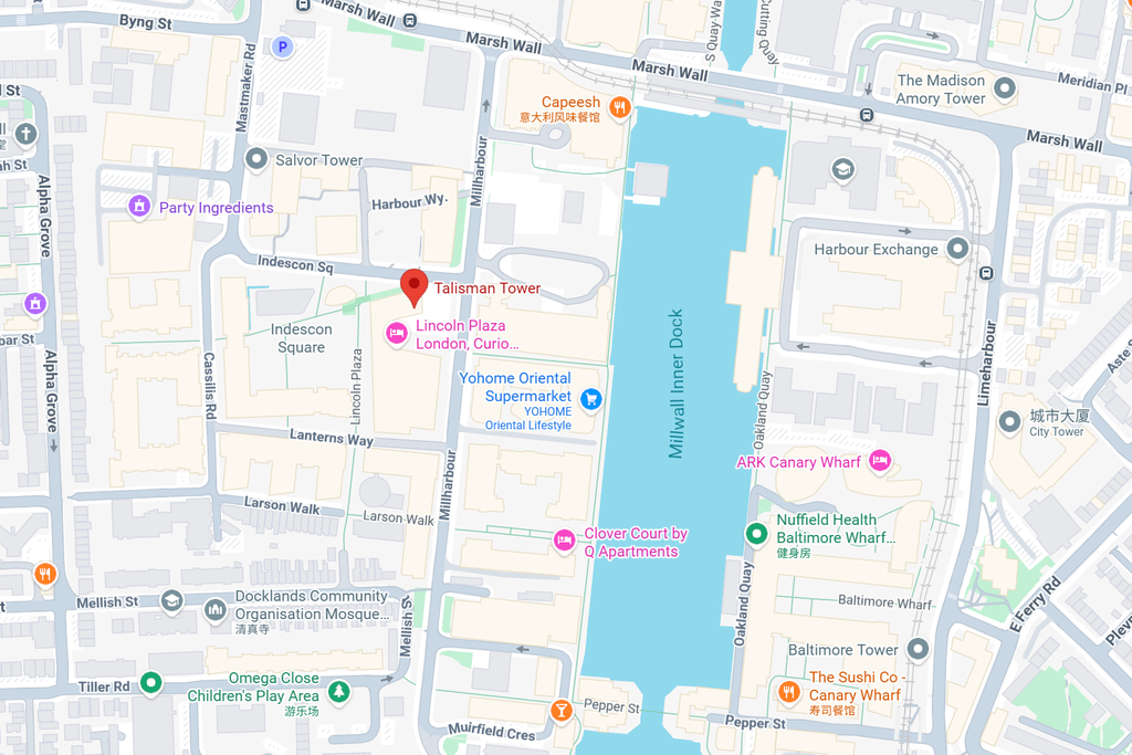 Canary Wharf丨Talisman Tower丨2B2B已下
